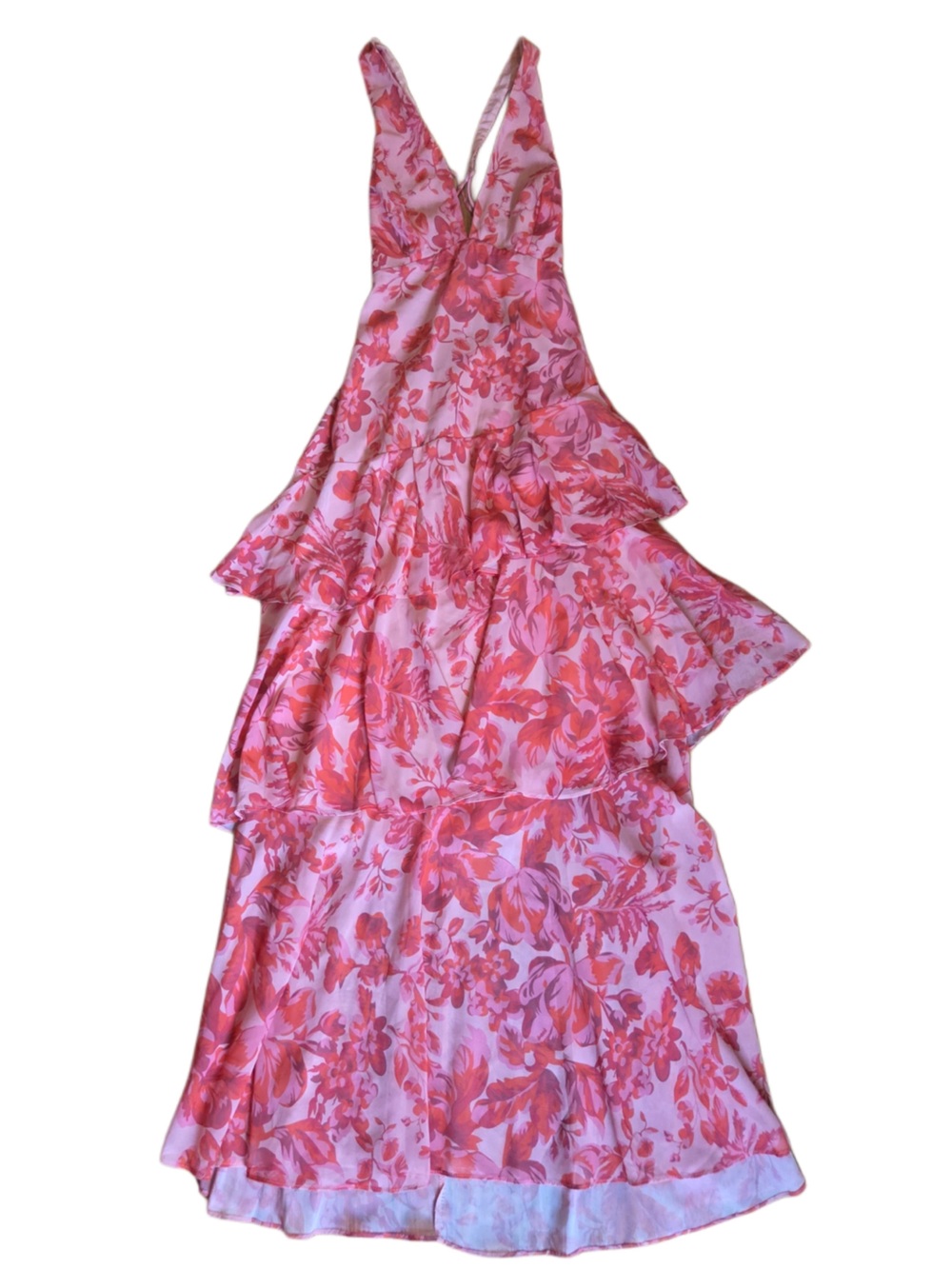 Selfie Leslie Pink and Coral Floral Maxi Dress